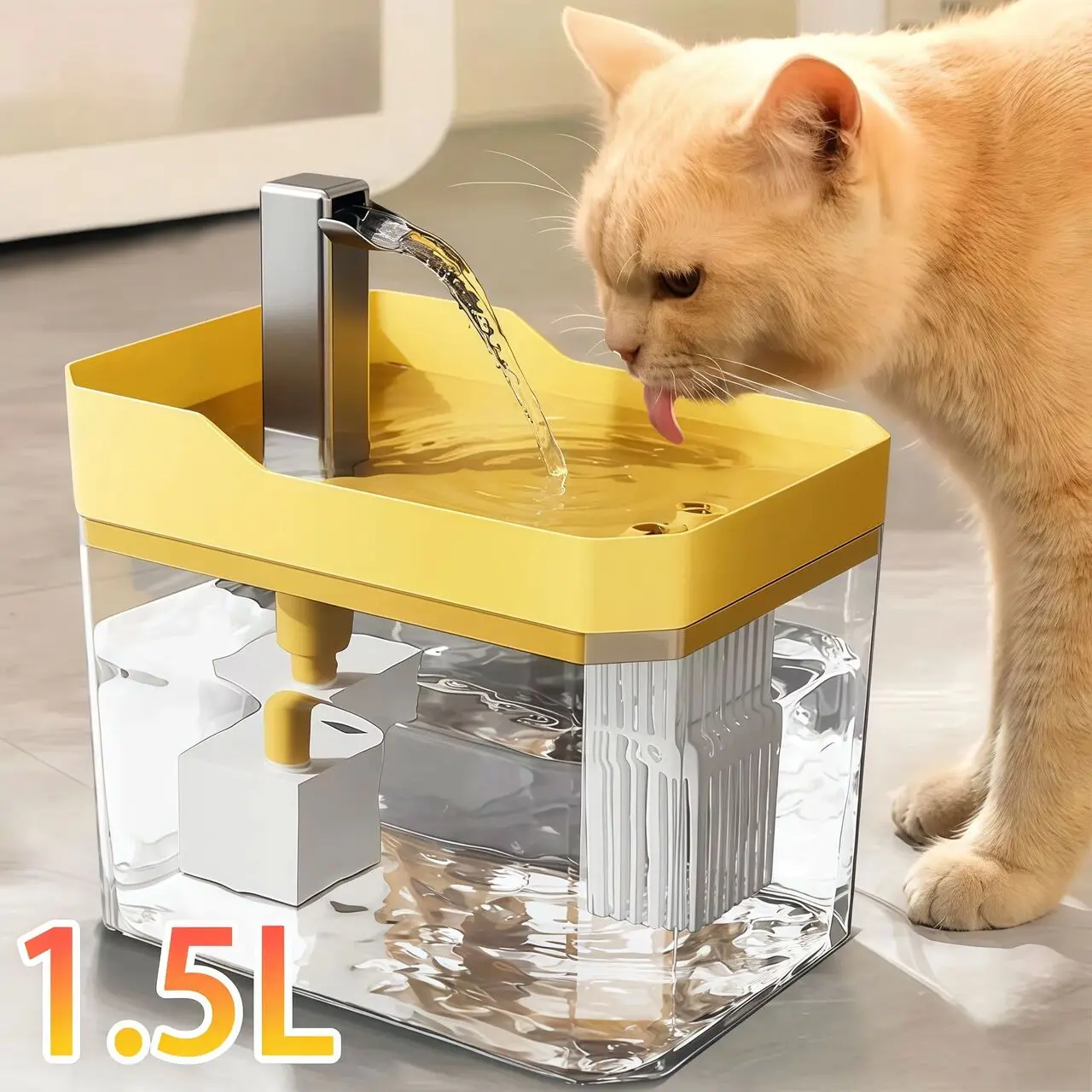 猫用自動給水器、白、中国メーカー製ペット用品