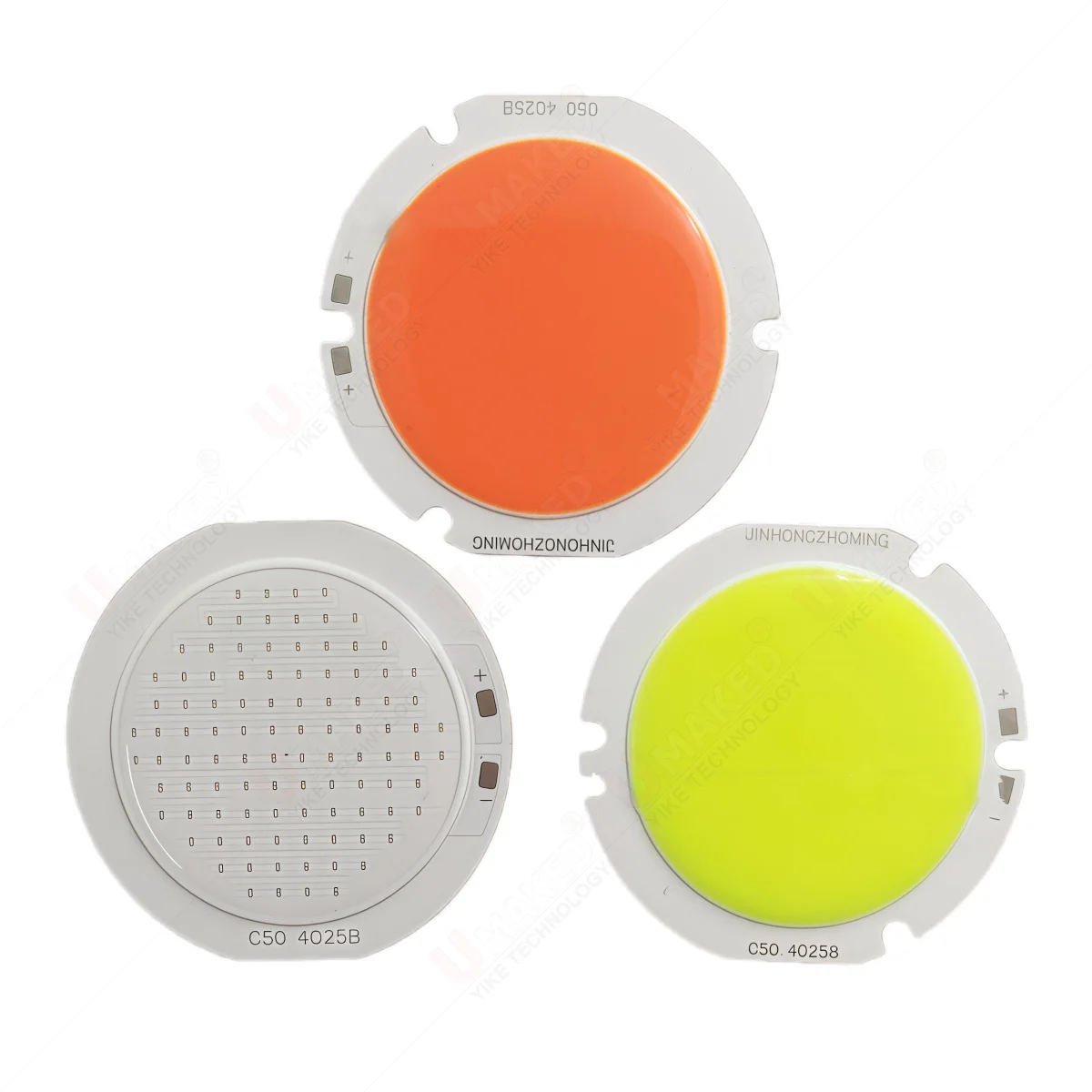 

2pcs 50W 50mm LED downlight source 12V 4A Chip COB Beads White Red blue RGB aluminum PCB plate COB diy bulb indoor tracking lamp