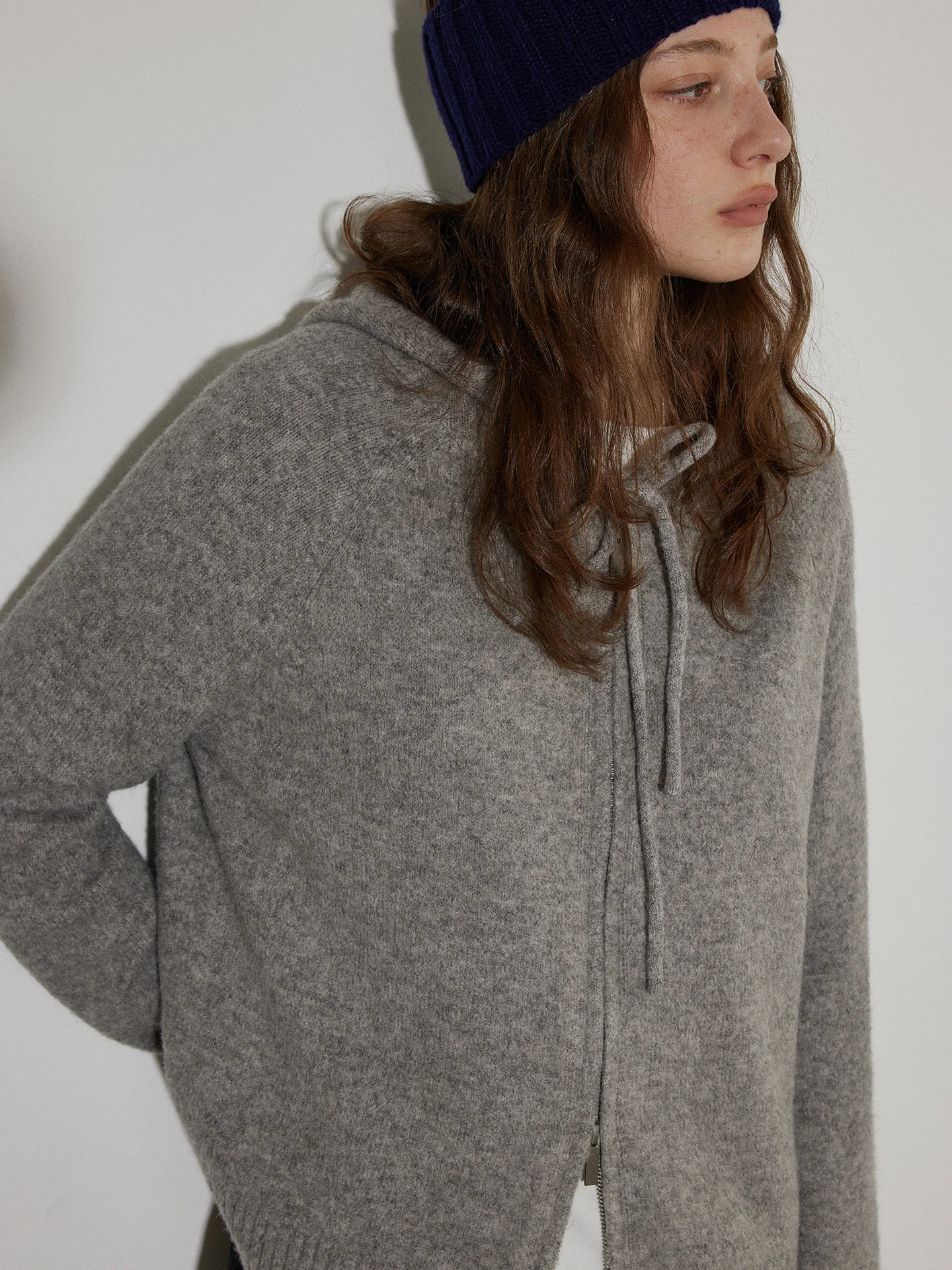 

Lofi Choose Women's Soft Cozy Hooded Knitted Open Cardigan Double Zipper Casual Loose Sweater Jaet Autumn New Sle