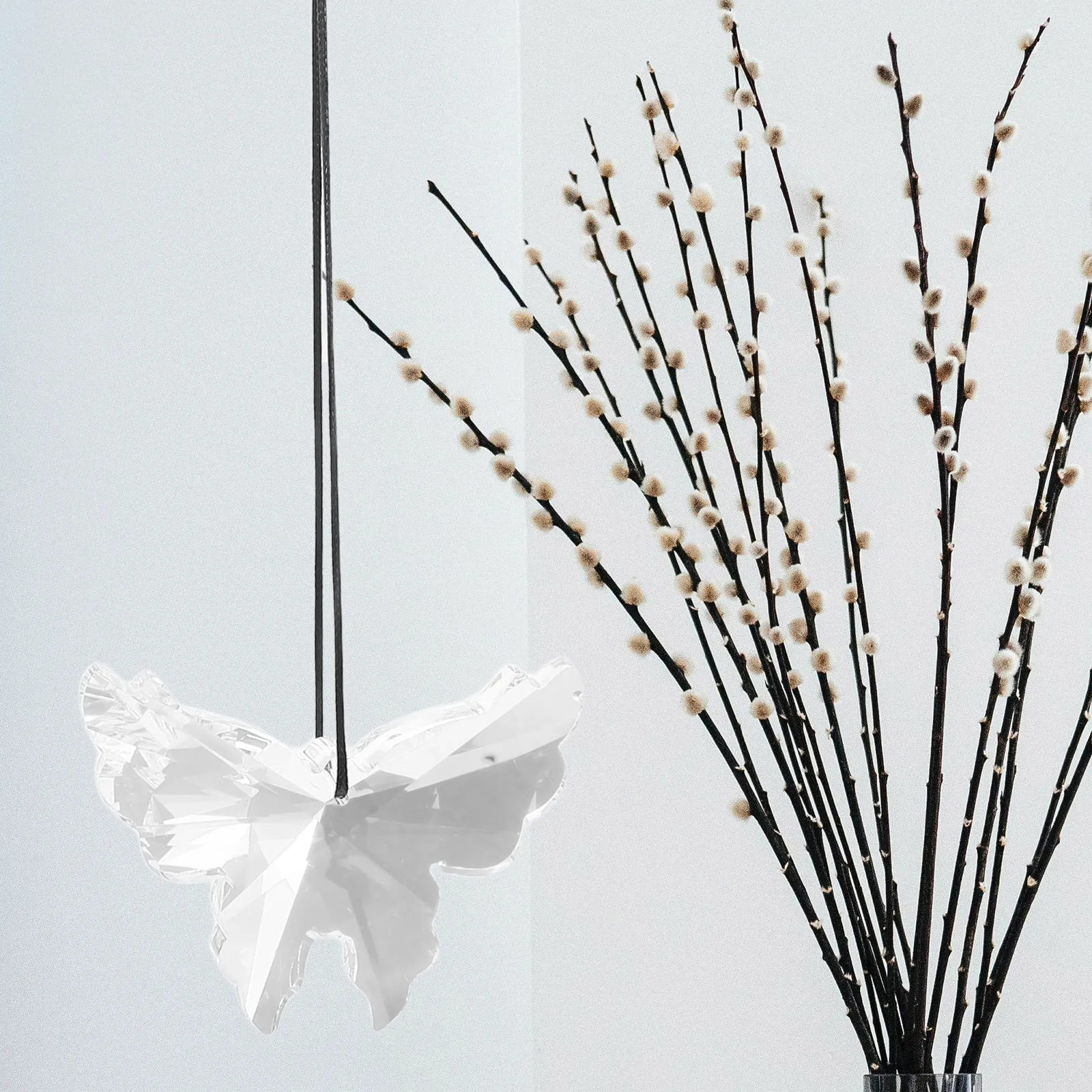 

Colorful Crystal Butterfly Suncatcher Hanging Ornament for Window Garden Patio Decorative Outdoor Glass Butterfly Ceiling