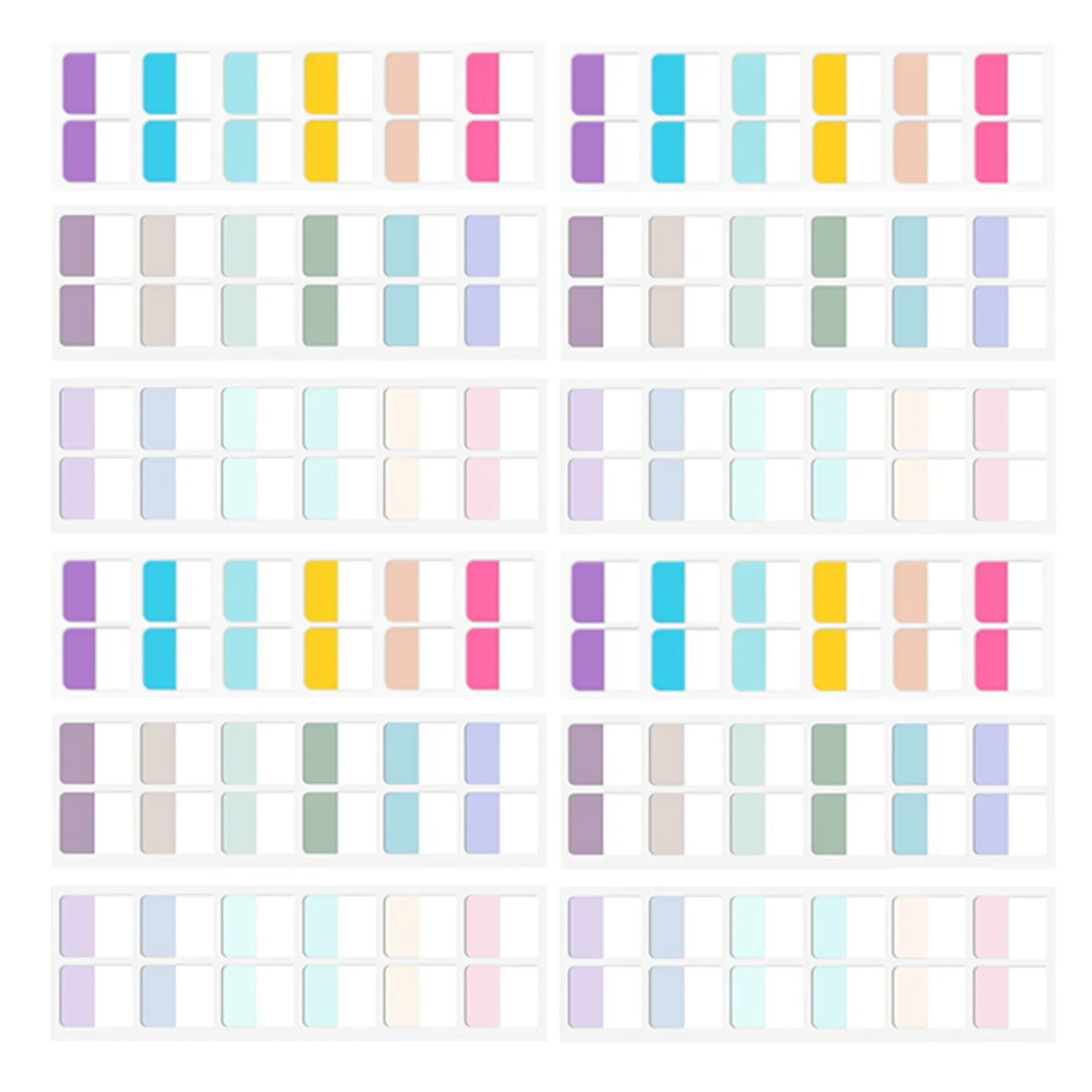 

30 Sheets Colored Tabs Sticky Book Index Labels Writable Page Markers for Notebooks Journals Files Color Visual Organization