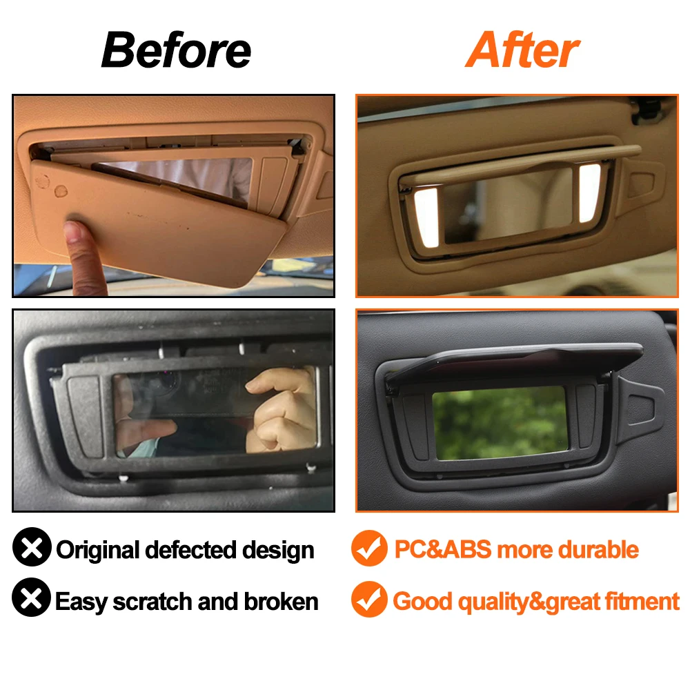 Car Left Right Makeup Vanity Sun Visor Mirror Cover For Porsche Boxster Cayman 981 982 Carrera 911 Traga GT3 991 992 982857551