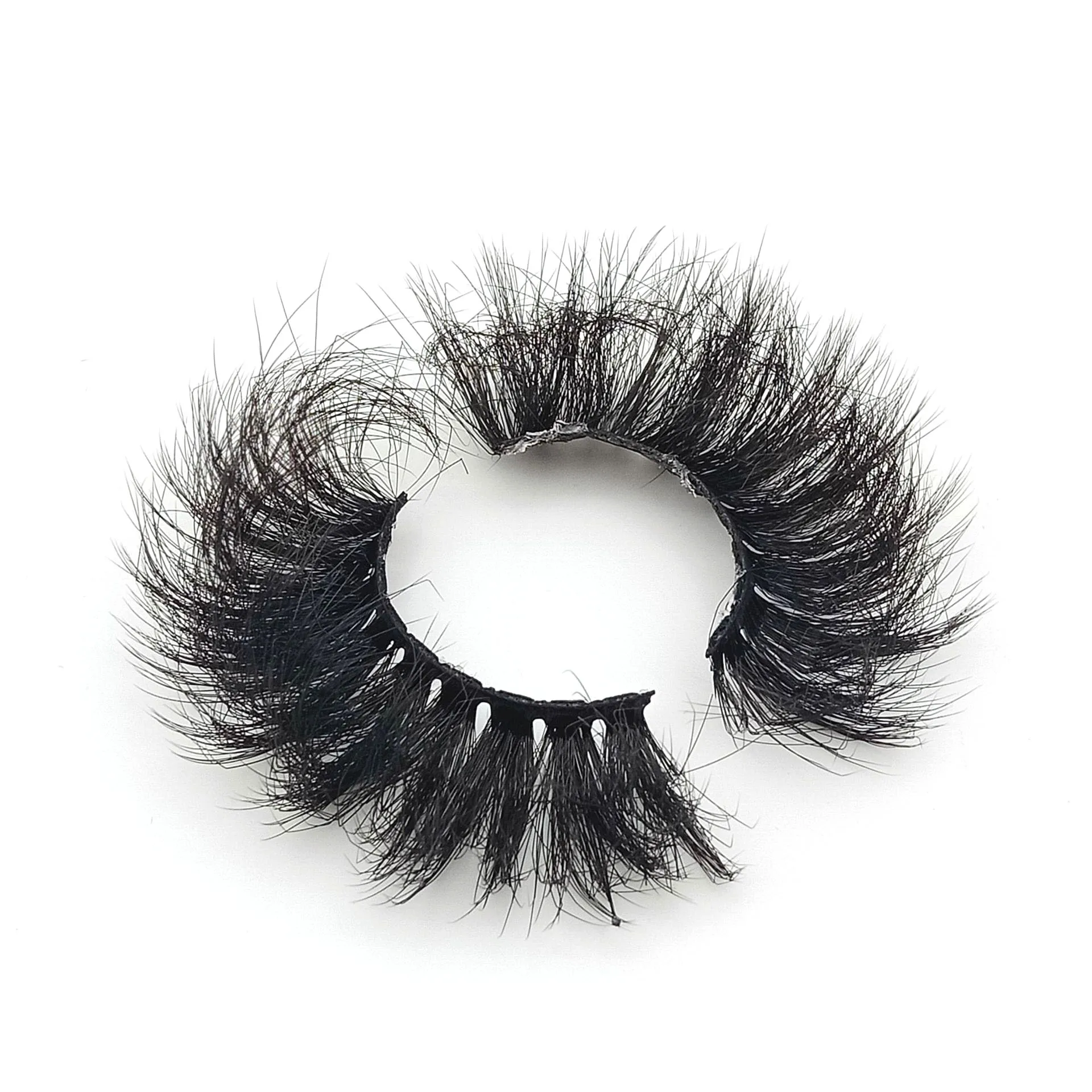 Pooplunch False Eyelashes 25MM Fluffy Dramatic Faux Mink Lashes 5 Pairs Long Thick Volume Messy Crossed Fake Eye Lashes Pack