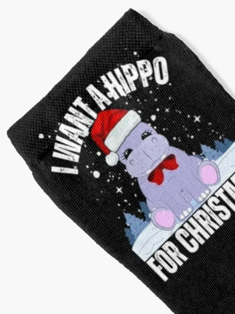 i want a hippopotamus for christmas Socks anti slip football Rugby winter gifts Socks For Men Women's