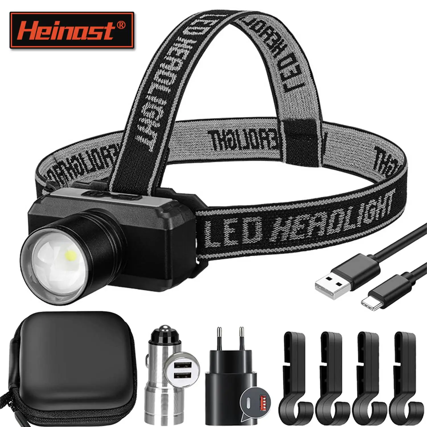 New High Power LED Head Light Lamp Head Flashlight Adjustable Waterproof Super Bright Torch For Camping Jogging Hiking Fishing