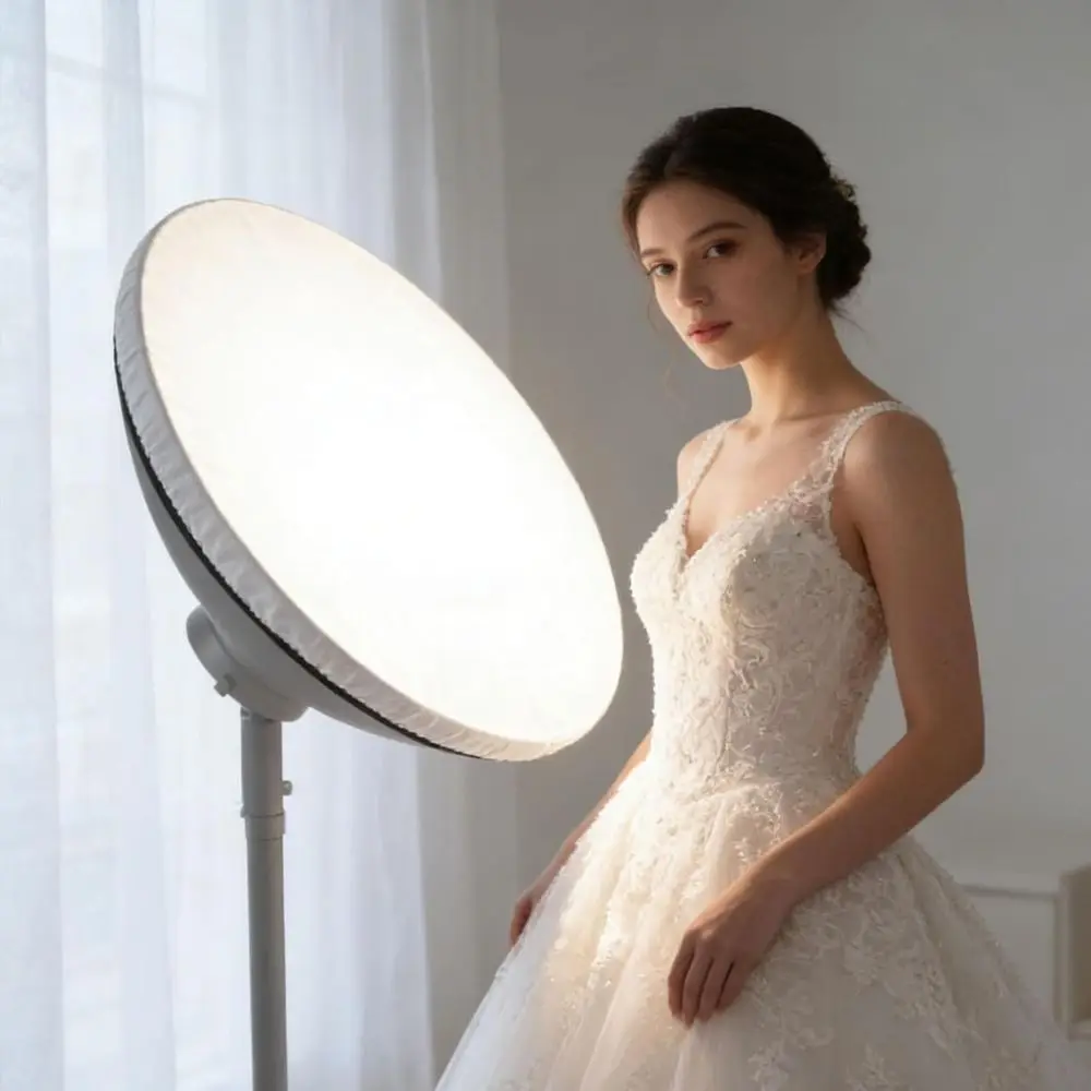 Picture 3: New White Soft Light Diffuser Sock 42/52cm Standard Cloth Filter Nylon Diffuser Shade Dish