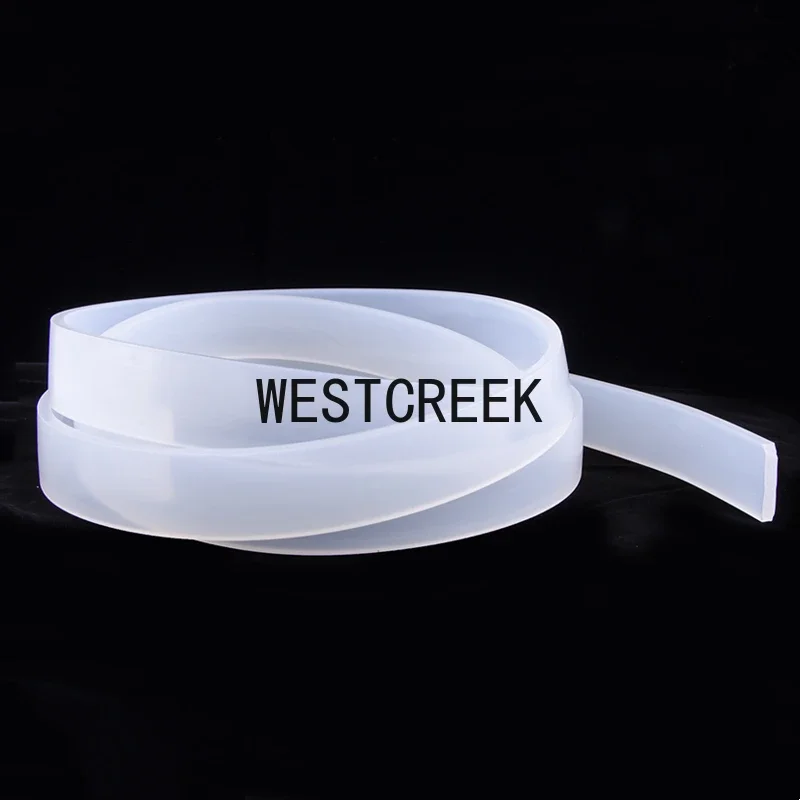 WESTCREEK Custom Food Grade Solid Silicone Strip Seal Heat-resistance Sealing Bar 0.6mm - 12mm Thick 10 Meters