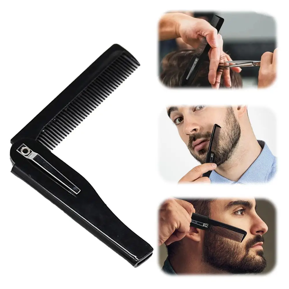 

1PCS Portable Beard Combs Portable Folding Pocket Combs For Men Oil Head Hair Styling Product Combs For Man Women K2E2