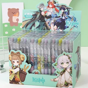 Genshin Darbeli makaralı Tükenmez Kalem, Kırtasiye, çizgi film, Siyah, Mürekkep, Jel Kalem, maç, Nilou, Gezgin, Alhaitha, Tighnari, Yaoyao, Nahida, 6 adet; 12 adet 6 Büyük satış, genshin ımpact paper no. 1