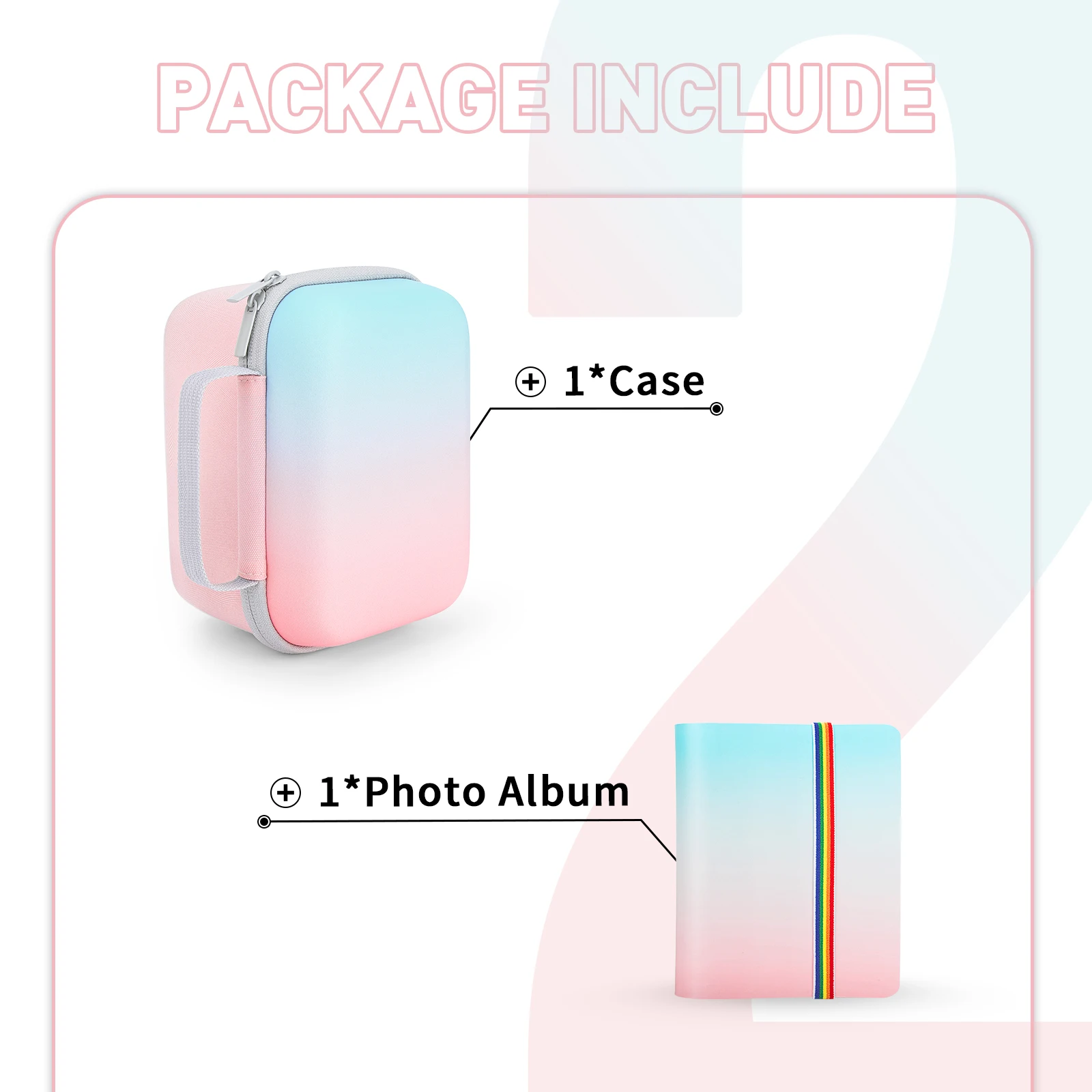 Yinke Case for Polaroid Originals Now+/Onestep 2/Now I-Type/OneStep+ Instant Camera EVA Hard Protective Cover Travel Storage Bag