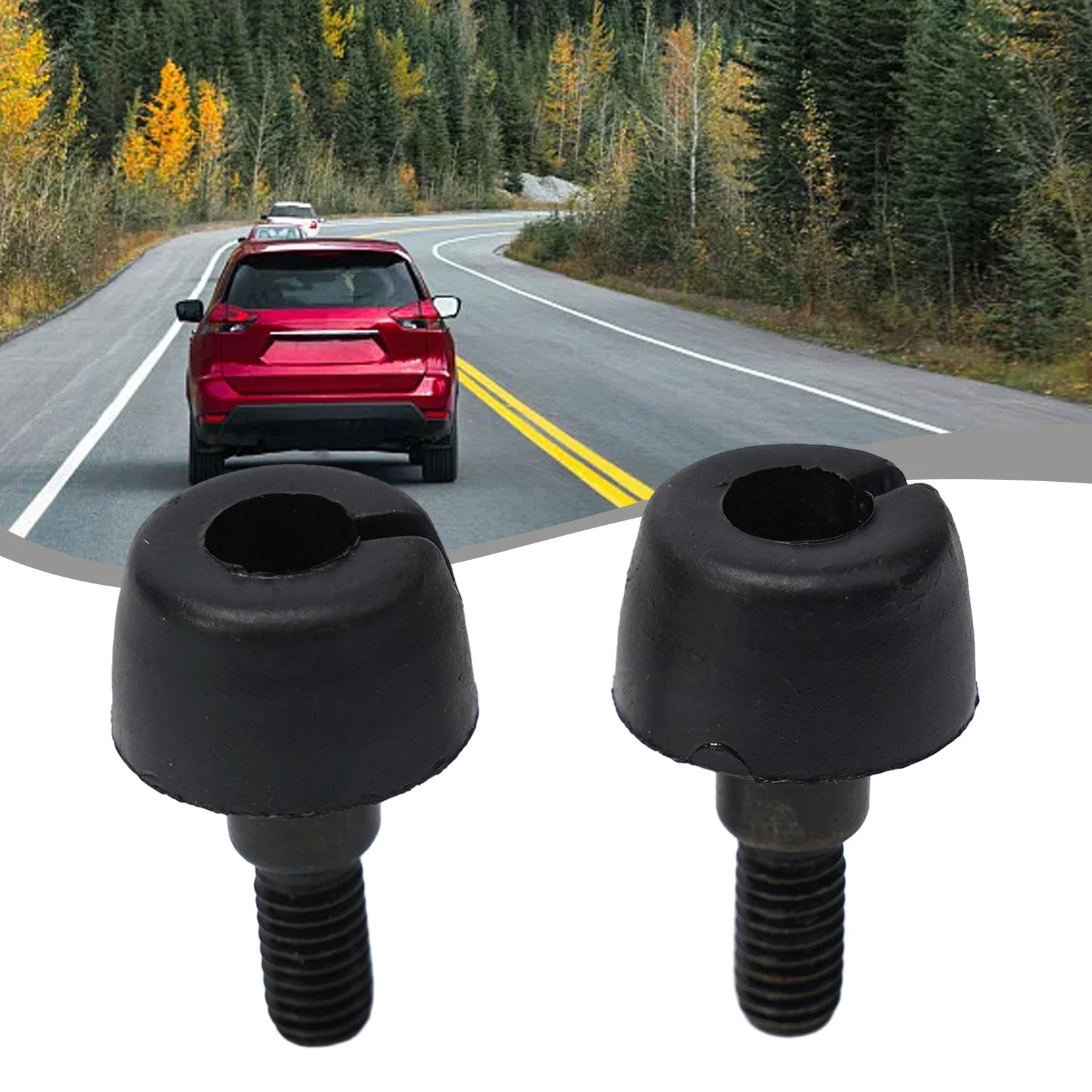 2Pcs Car Hood Bumper Stop Screw Rubber Buffer Cap For Toyota Auto Fastener Clip Car Interior Replacement Accessories