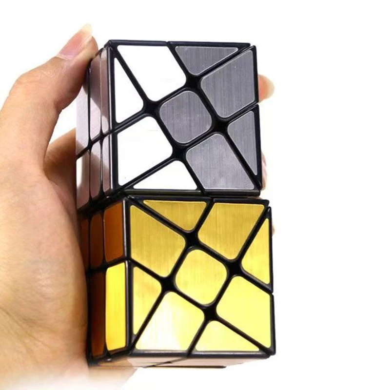 Kubus Cermin Kecepatan 3x3x3 Kubus Kincir Angin Puzzle Putar Kokoh dan Halus Mainan Edukasi untuk Dewasa Anak-anak Zauberwürfel