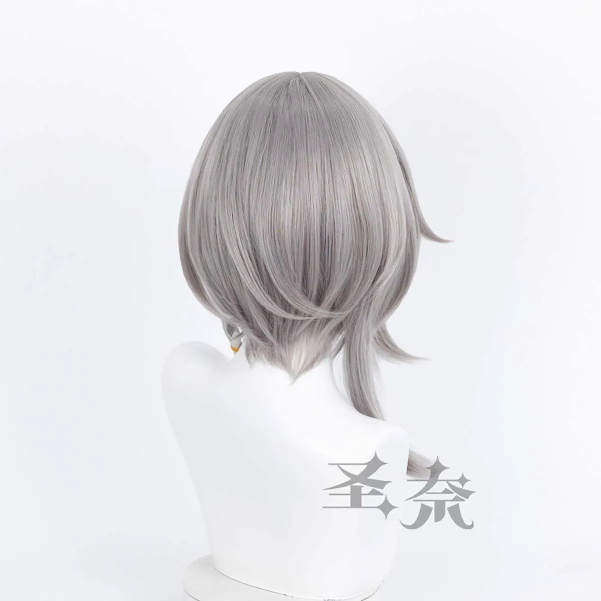 Men Game Honkai Star Rail Cipher Cosplay Short Gray Heat Resistant Hair Wig