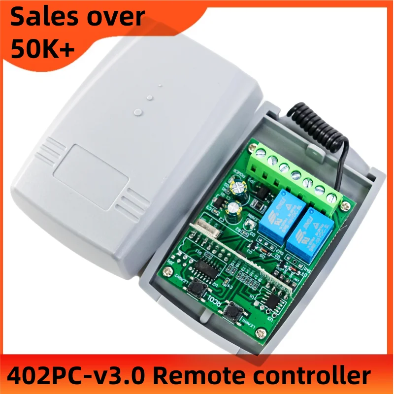 Interruptor rf liga/desliga universal de 2 canais, receptor sem fio 9v-24v 433mhz para controle remoto de marcas