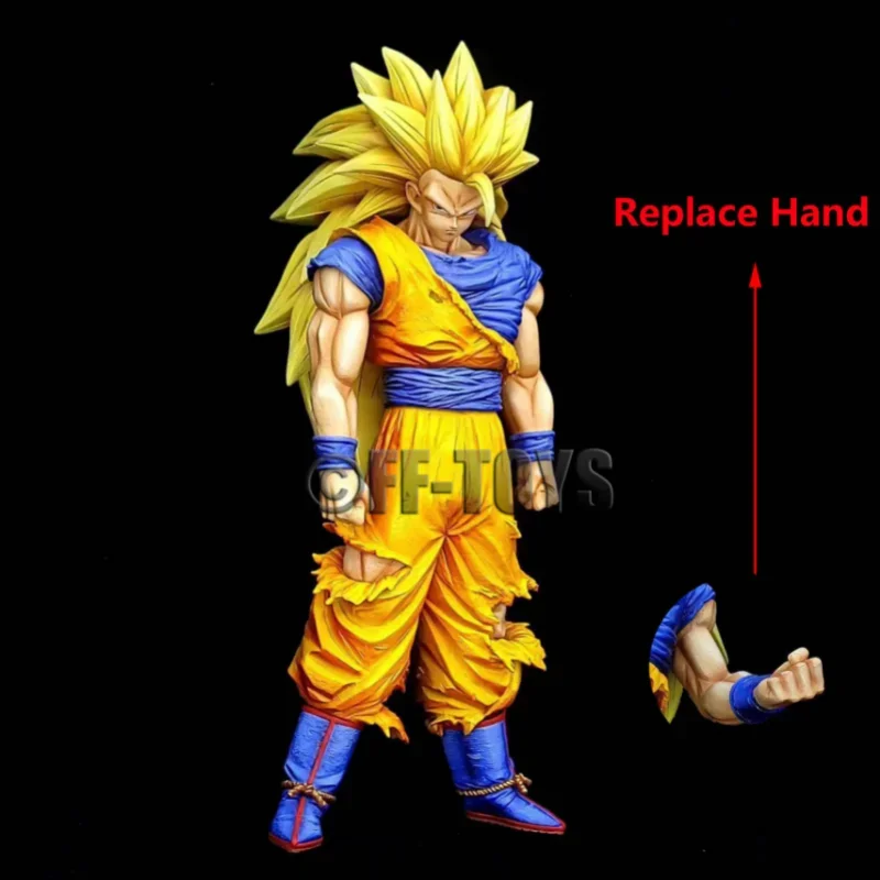 

Dragon Ball Z Son Goku SSJ3 Figure Replaceable Hands Super Saiyan 3 Goku Action Figures 32CM PVC Collection Model Toys