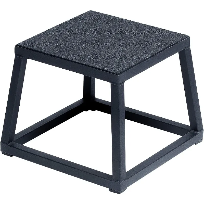 

Steel Plyo Box 12-18-24 Inch High Anti-Slip Pre-Assembled Plyometric Jump Box for Home Gym Conditioning and Strengt