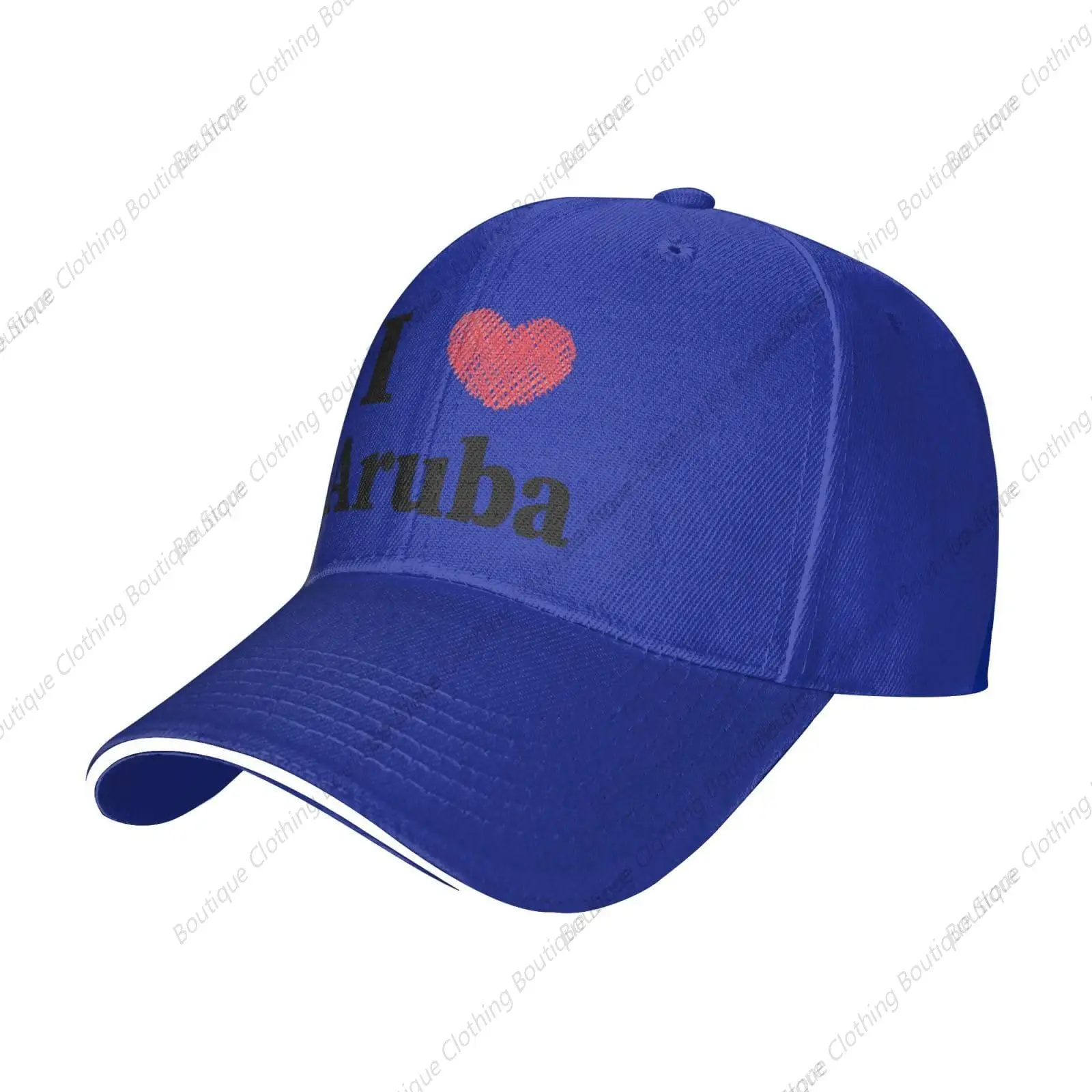 I Love Aruba Baseball Cap Women Men Hats Adjustable Truck Driver Sun Hat Dad Baseball Caps Blue