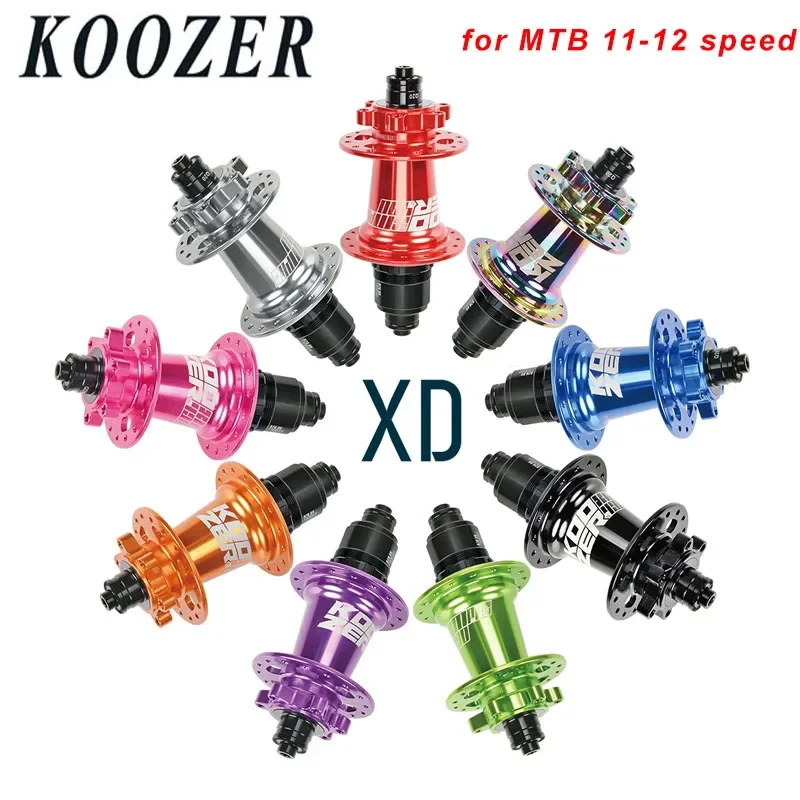 Koozer XM490pro Rear XD CRMO Axle MTB Bicycle Hub 28H 32H 36 Hole 5x135mm 10x135 QR 12x142 THRU GX Eagle 11s 12s Bike Parts Hubs