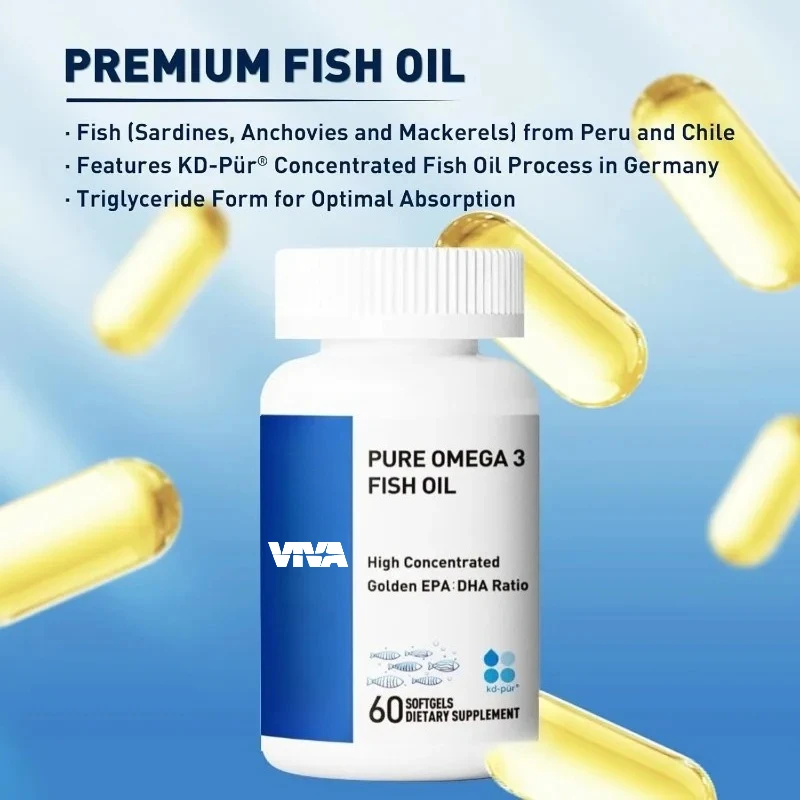 Omega 3 Fish Oil Concentrated Soft Capsules 1000mg, containing 480mg EPA and 320mg DHA, joint and eye health supplements - view 3