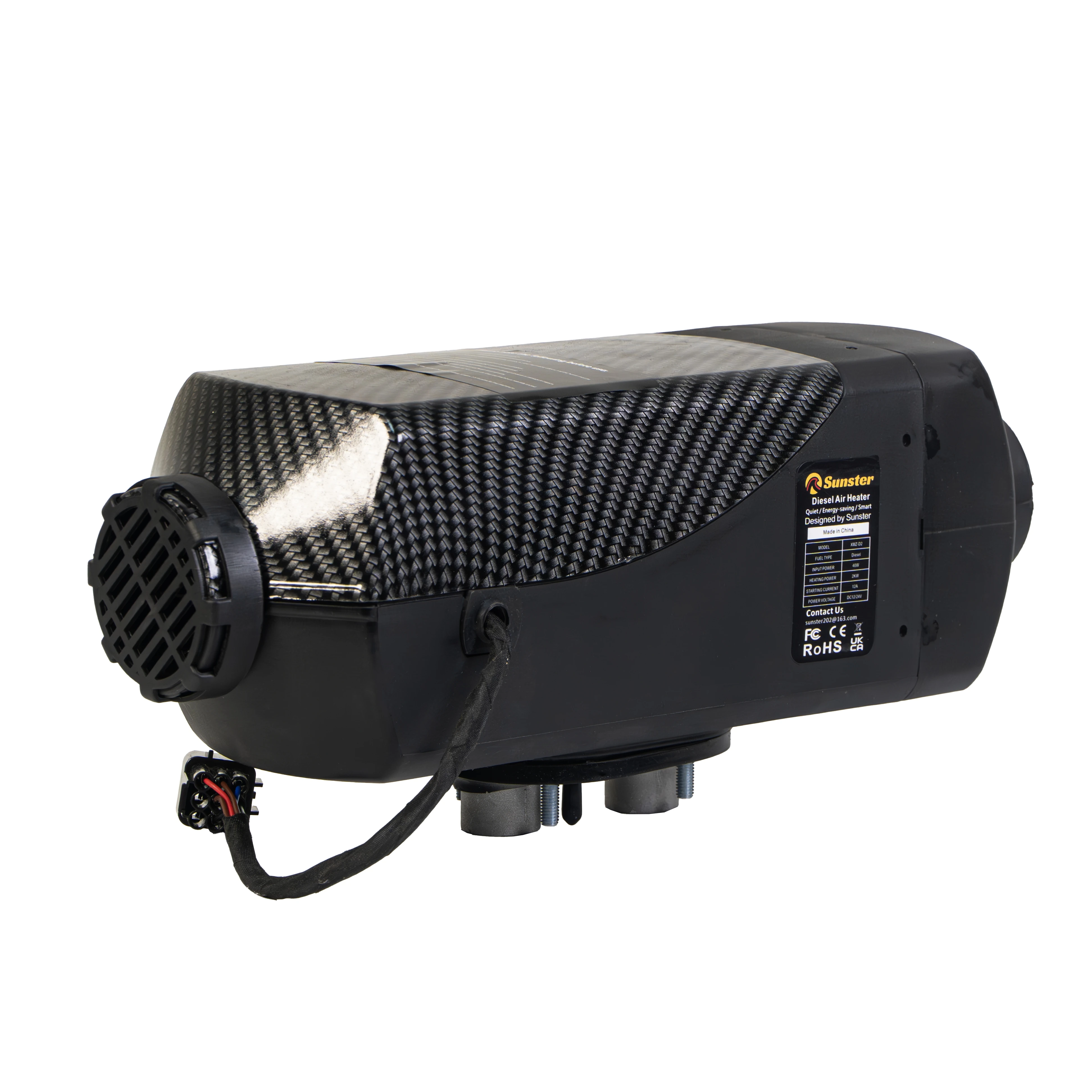 SH B2 2KW 12V/24V Diesel Heater LCD MZ Remote Bluetooth Low Noise Automatic Start Diesel Air Heater for RV Truck Camper Van