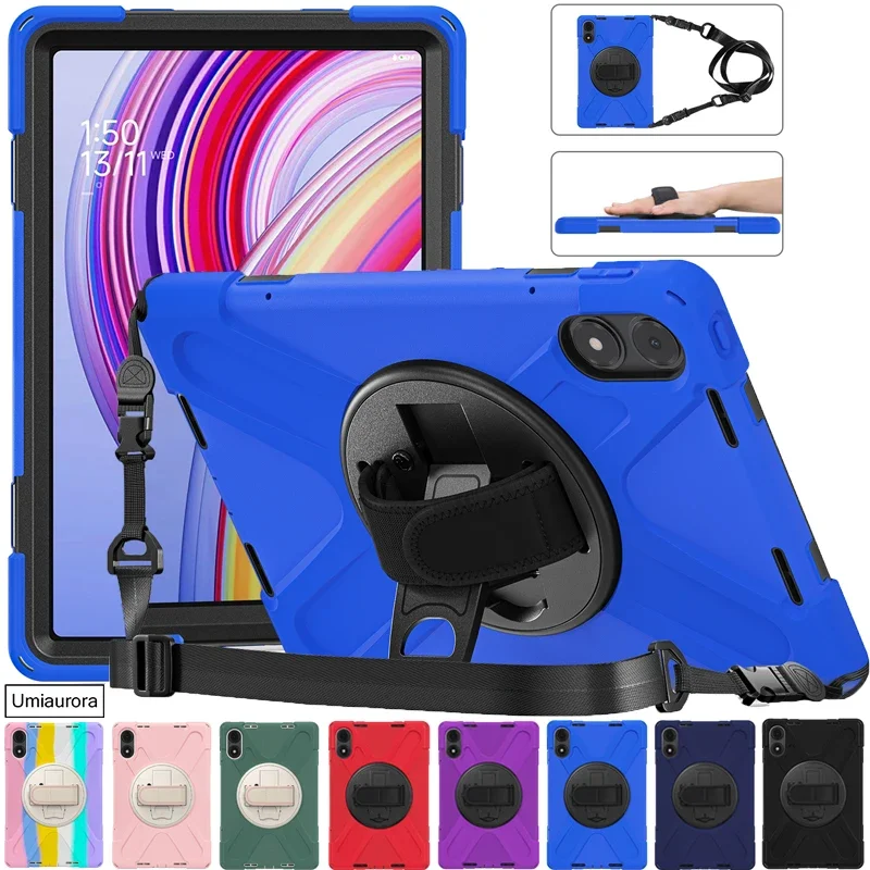

For Xiaomi Redmi Pad SE 8.7 Pro 12.1 Pad2 11 inch POCO Pad 12.1" Heavy Duty Rugged Tablet Case Shockproof Stand Hand Strap Funda