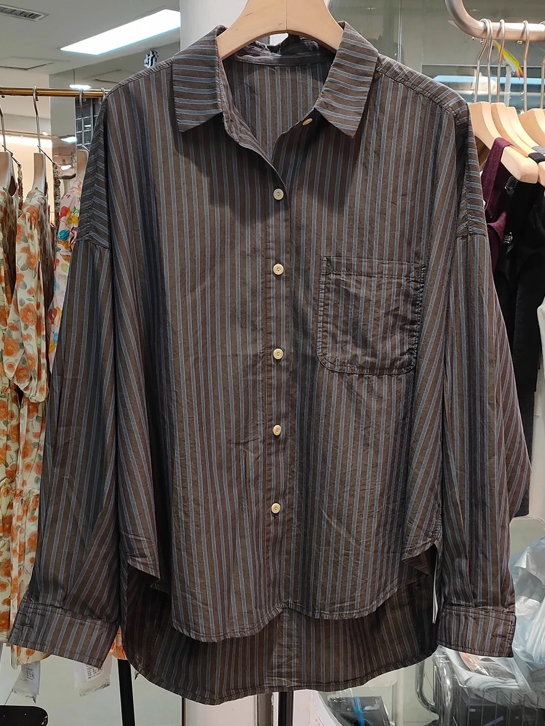 

Рубашка свободного кроя в полоску с длинным рукавом для мужчин и женщин, повседневная, дышащая, удобная, осенняя, модная, высокого качества, на пуговицах