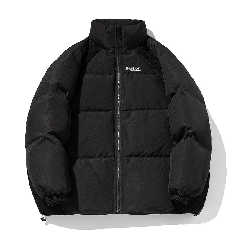 TFETTERS Marca Velluto a coste Giunzioni Giubbotti Uomo 2024 Inverno Nuovo Addensato Caldo Baggy Lettera Ricamo Parka Uomo Stand Collare