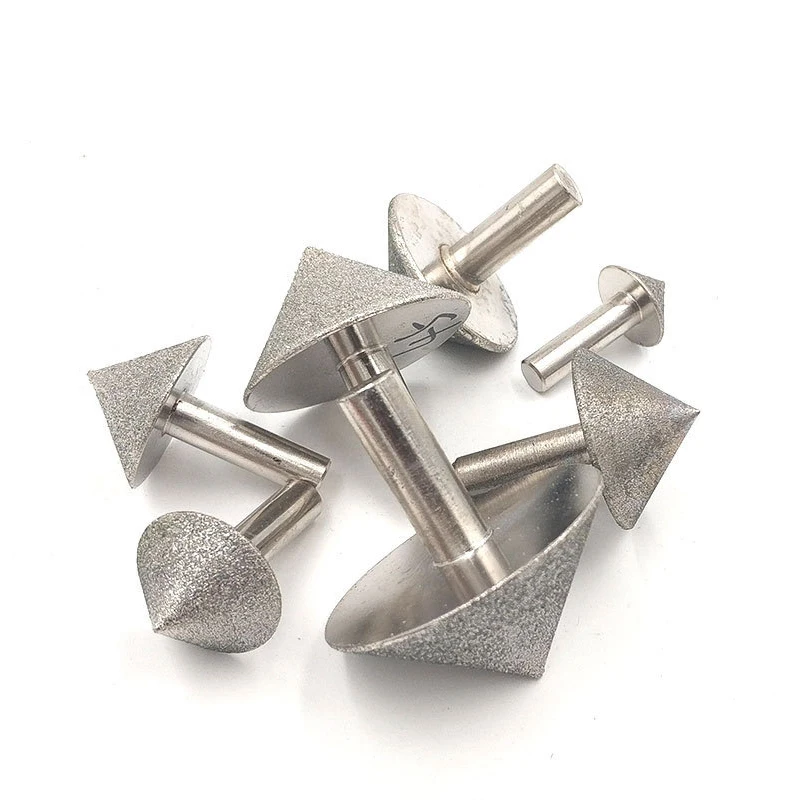 หัวเจียรเพชรเคลือบไฟฟ้า 1 ชิ้น ขนาด 20-60 มม. มุม 90 องศา สำหรับขัดขอบหิน แก้ว เซรามิก