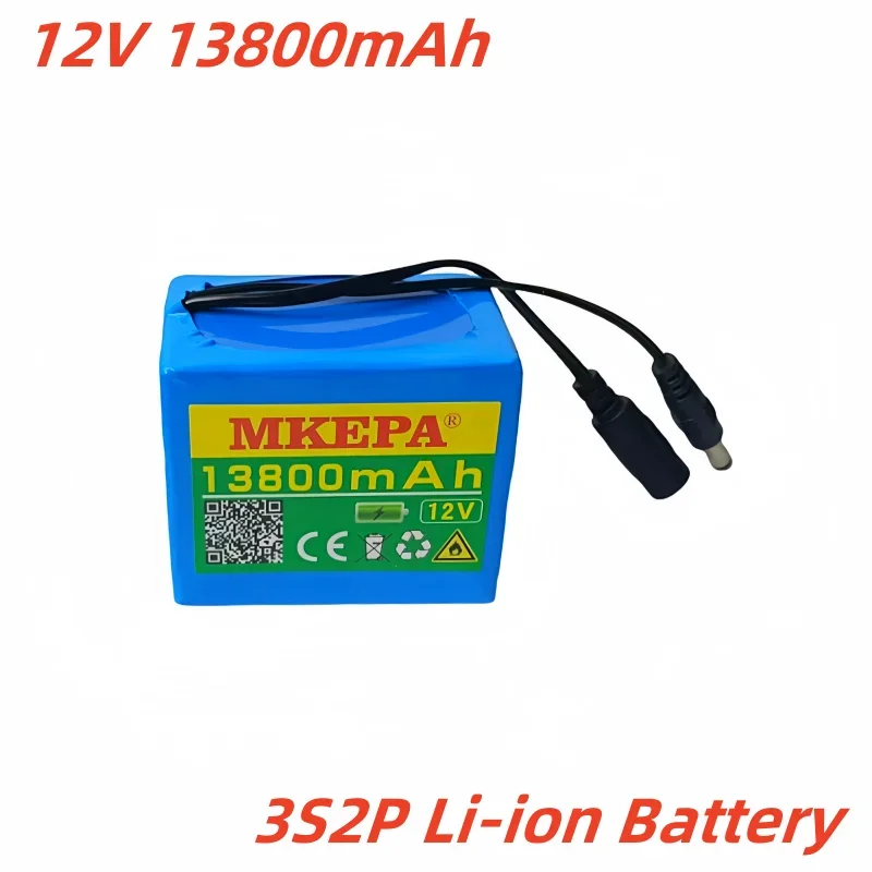 New Portable 12V 13800mAh Battery Rechargeable Lithium lpega Ion Battery Pack big Capacity DC 12.6v 13.8Ah CCTV Cam Monitor