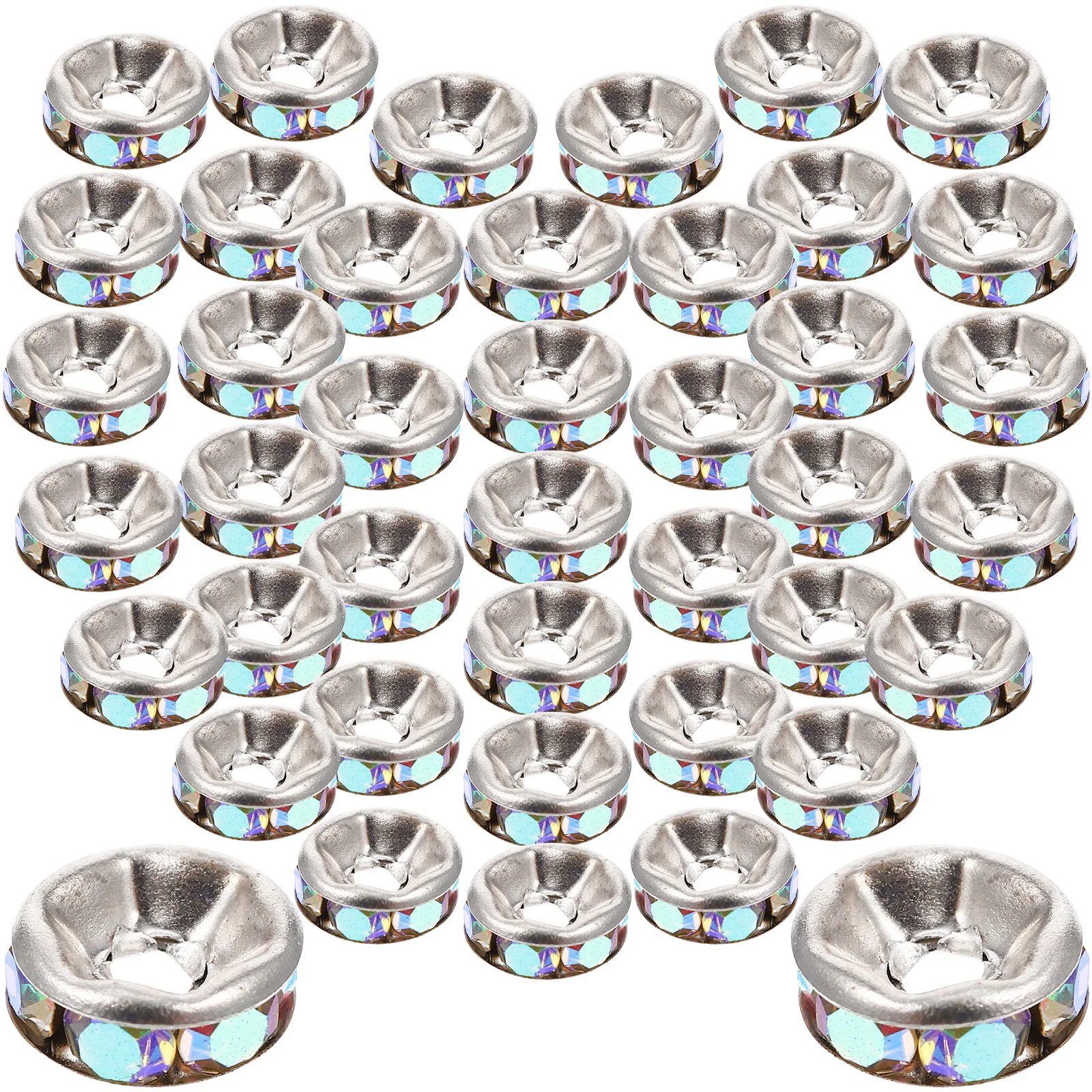 200 stücke Spacer Strass Intarsien Legierung Lose Diy Schmuck Machen Zubehör Handgemachte Armband Handwerk Perlen Dekorative Perlen Für