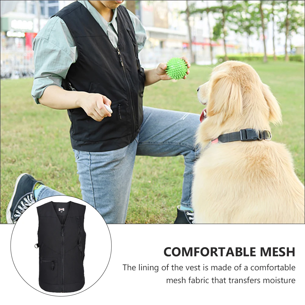 

Puppy Training Vests Lightweight Breathable Polyester Vest 2 Pockets Miss Belt Skeet Dog Handler Clothes Pet Owner Gear