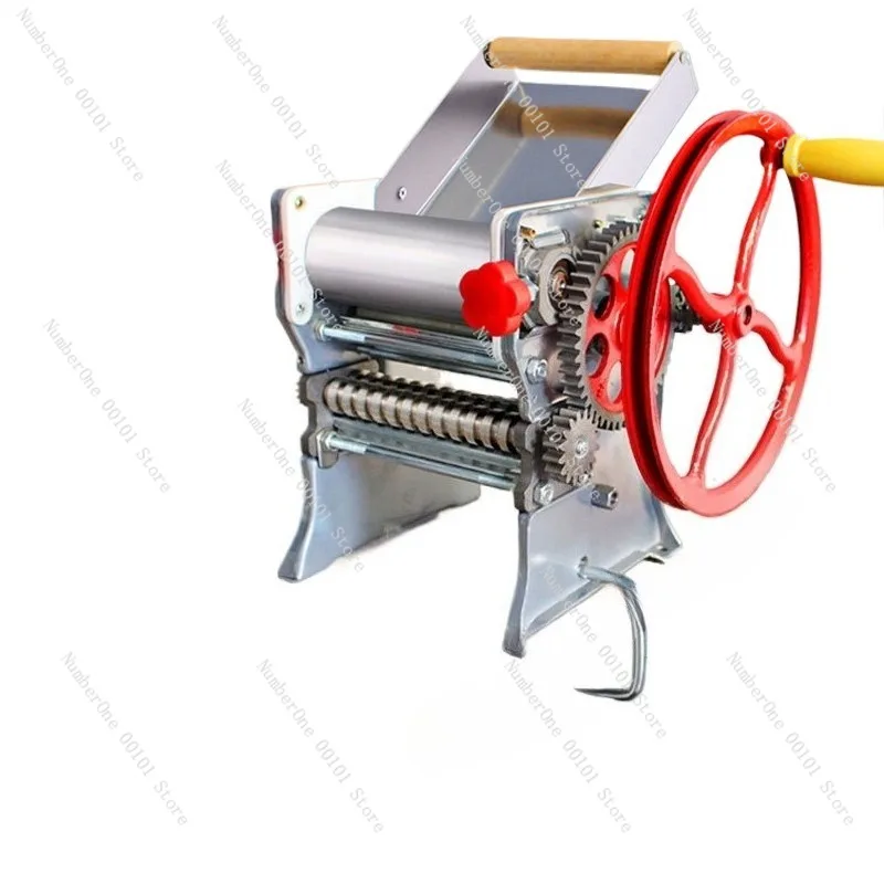 Hand-Cranked Pasta Machine, Small Home Noodle Maker, Multi-Function Dumpling and Wonton Wrapper, Old-Style Rolling Pin