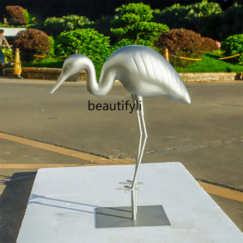 

Outdoor Garden Art Installation Stainless Steel Sculpture Ornament Landscape Floor Decoration