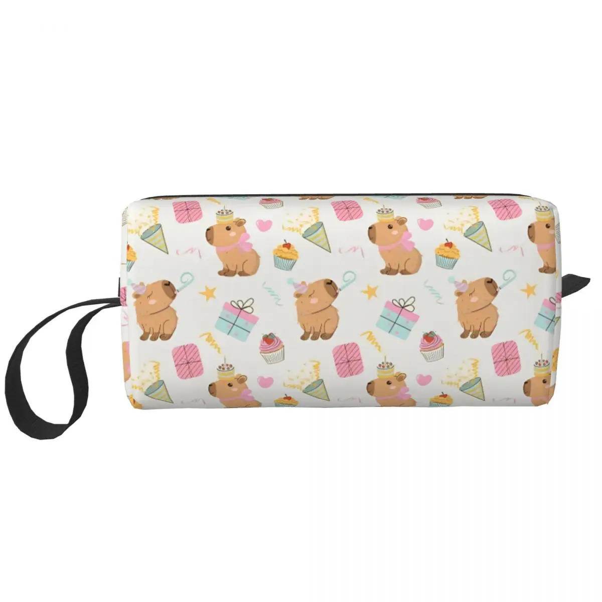 Cute Capibara Capybara Makeup Bags Men Cosmetic Bag Trendy Outdoor Makeup Organizer Case