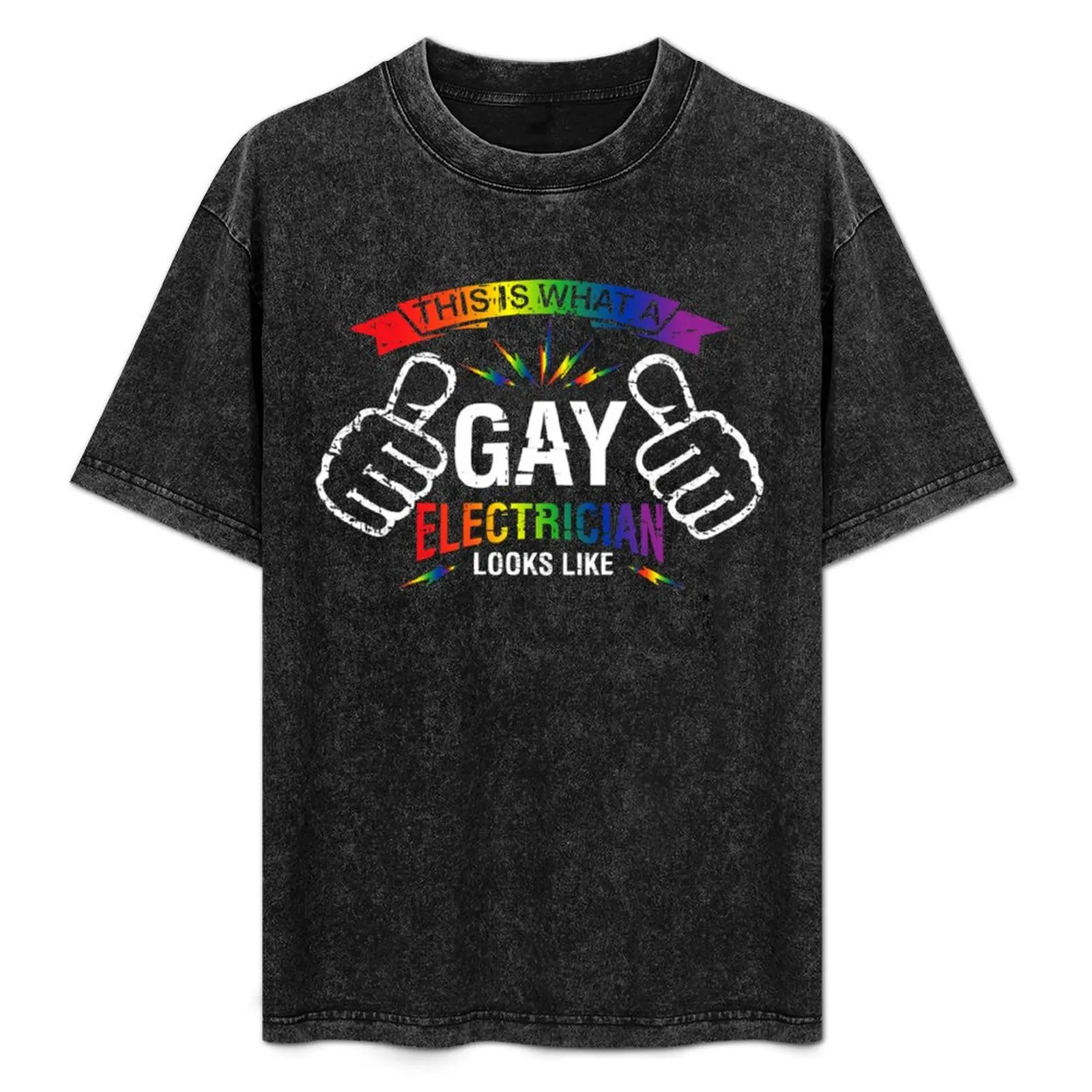 

Gay Electrician Pride Rainbow Flag T-Shirt Quick Dry Light Sports T-Shirt