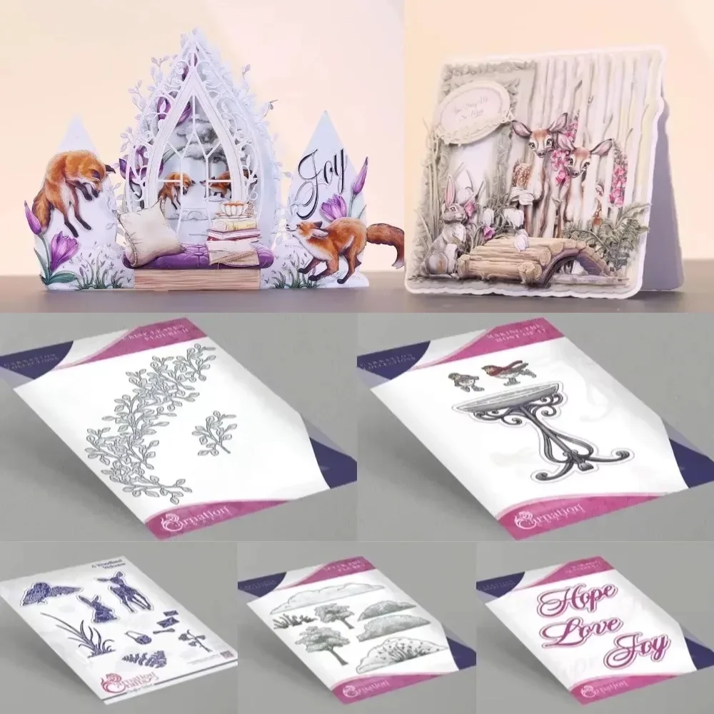 Fox and Chair Metal Cutting Dies for DIY Scrapbooking Crafts Dies Cut Stencils Maker Photo Album plate Handmade Decoration