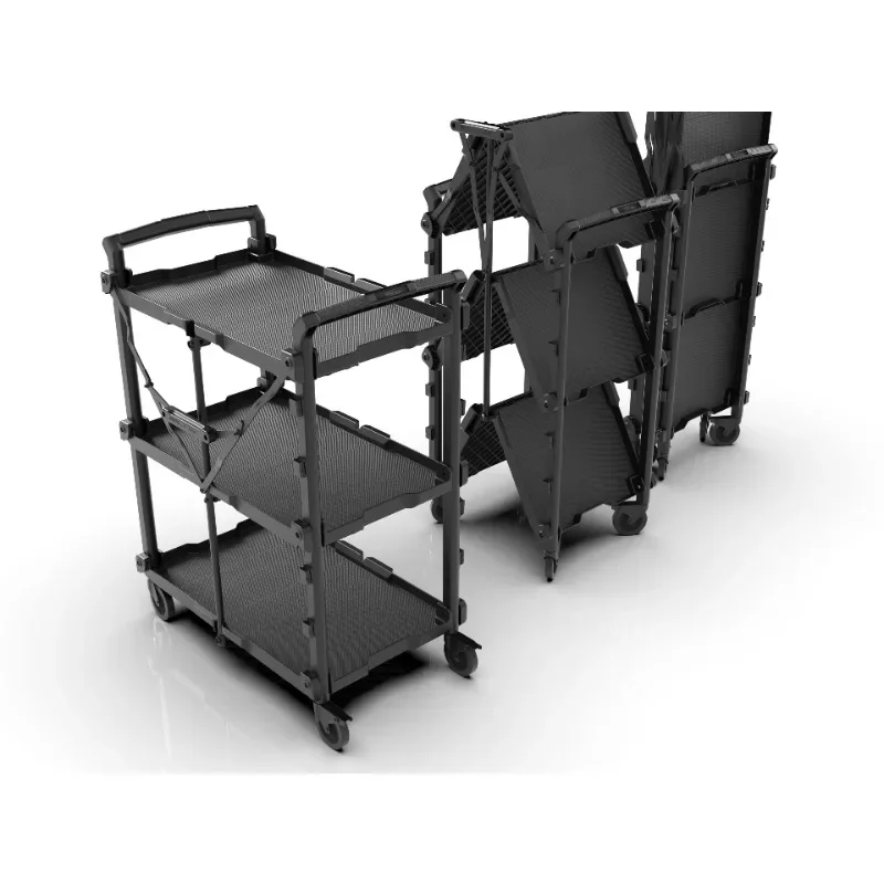 

New Foldable Collapsible Utility Cart, Black-Home