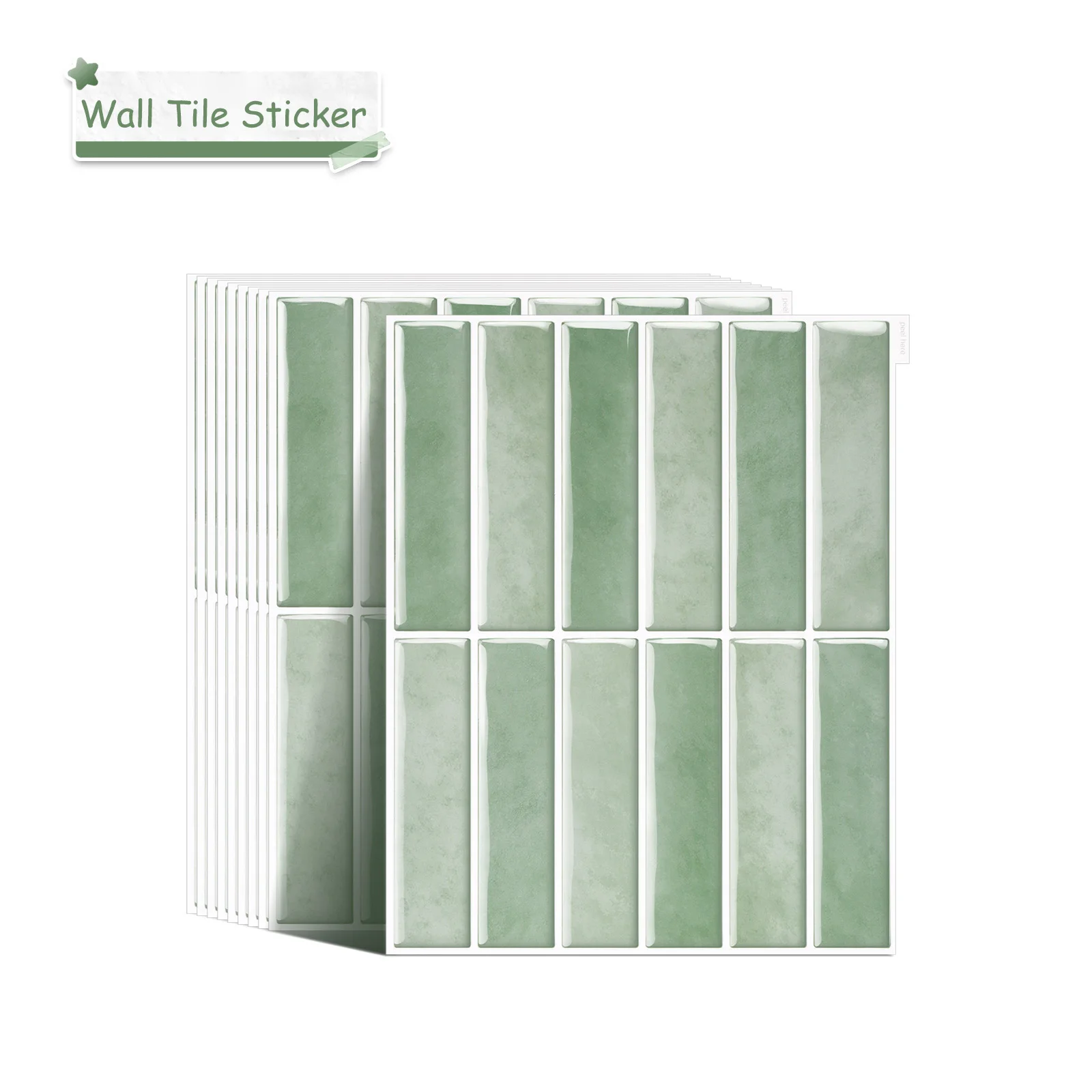 10 Sheets Durable Wall Tile Sticker Strong Adhesive Vinyl Wallpaper 3D Brick Pattern Tile Decals Designs DIY For Home Decoration