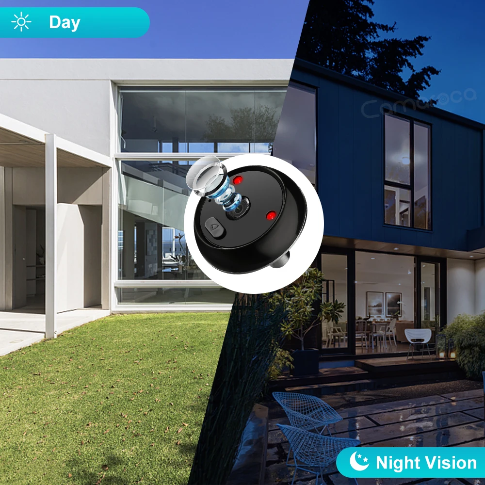 Camaroca ใหม่2.4นิ้ว Peephole Doorbell กล้อง120 ° HD อินฟราเรด Night LCD Vision Door Bell Camera Photo Auto Storage 3ริงโทน