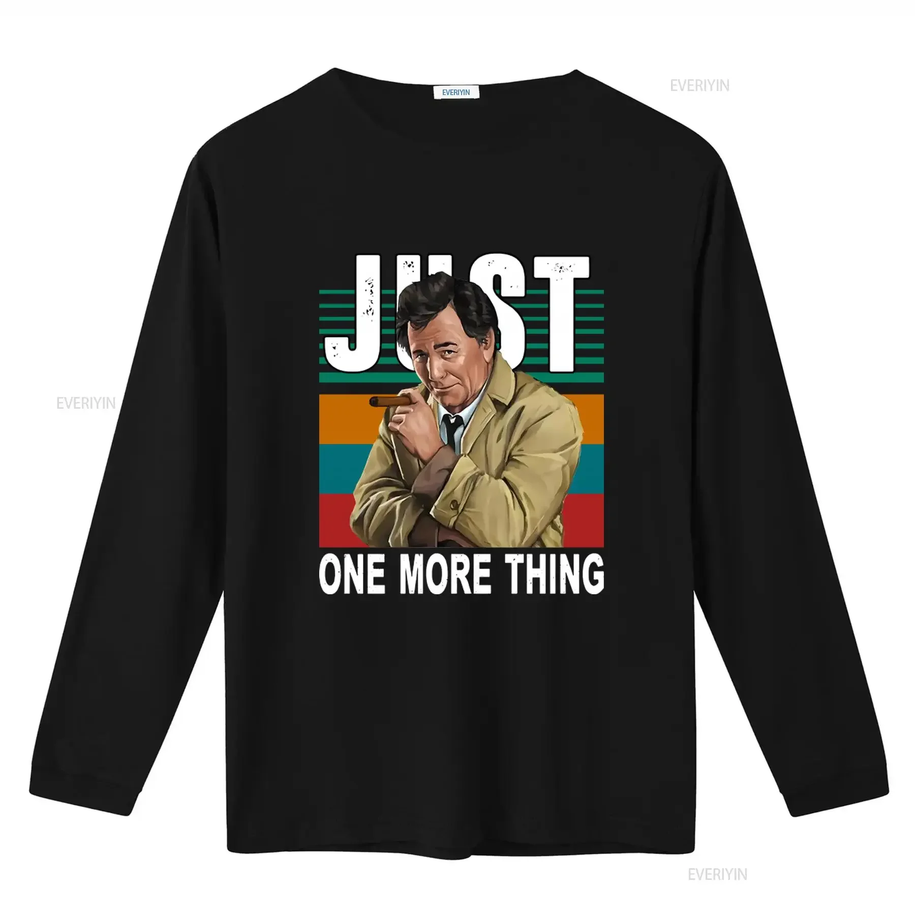Columbo Just One More Thing Vintage T shirt TV Series Retro Style Detective Print vintage Washed graphic Breathable Stretched