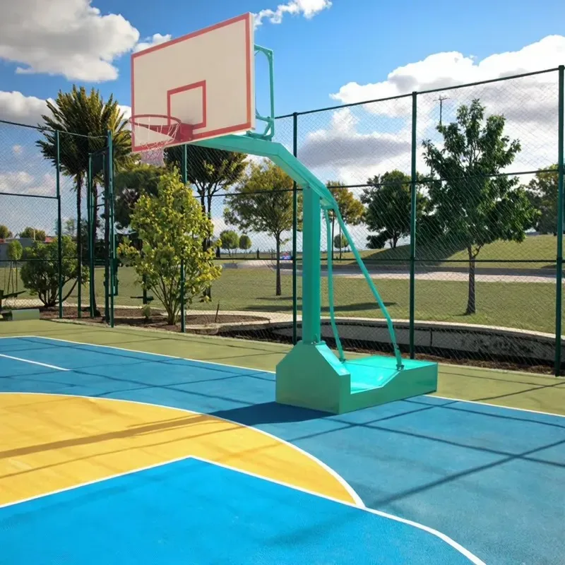 Custom Outdoor Portable Basketball Hoop Adjustable Base Steel SMC Board Building 5 Year Warranty Court Equipment