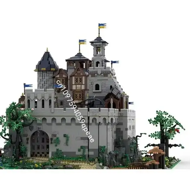 

Новый 10648 шт. Moc европейский средневековый вид на улицу черный королевский замок модель на заказ головоломка Diy креативные идеи детские игрушки подарки на день рождения