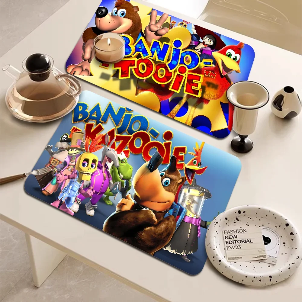 Banjo Kazooie New Super Absorbent Coffee Dish Kitchen Absorbent Draining Mat Drying Mat Quick Dry Bathroom Placemat