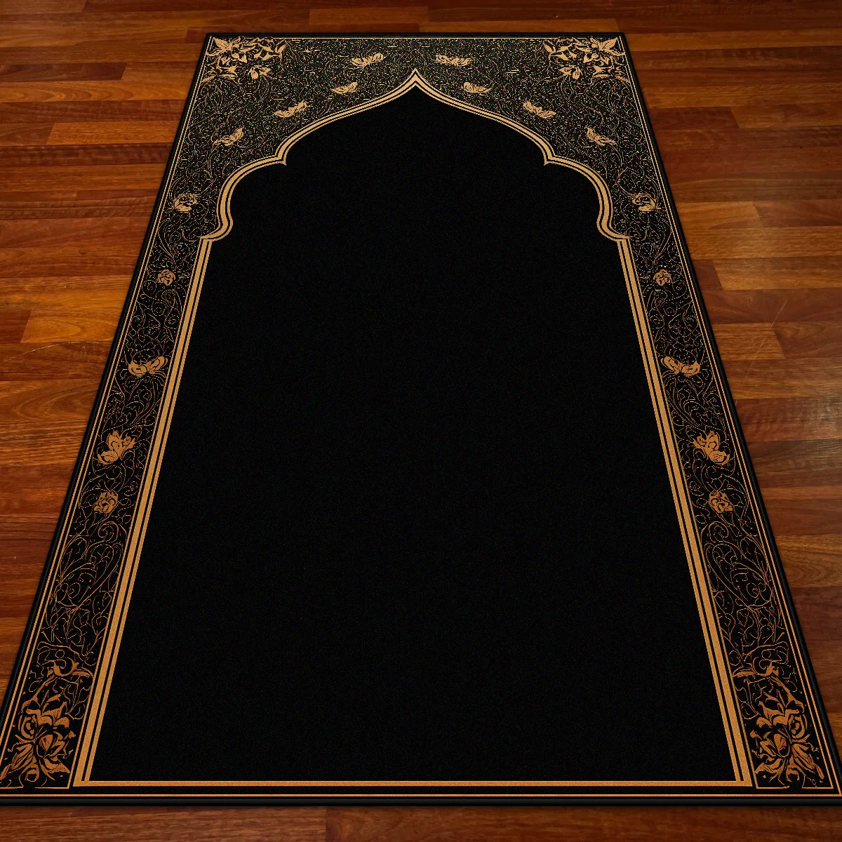 

Мусульманский молитвенный коврик для личного использования, только черный, легко хранить молитвенный коврик, прикроватный короткий плюшевый персонализируемый коврик, домашний молитвенный коврик