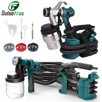 220V 900ML Electric Spray Gun 800W Adjustable Nozzle Electric Paint Sprayer For Auto Furniture Steel Coating Airbrush Household