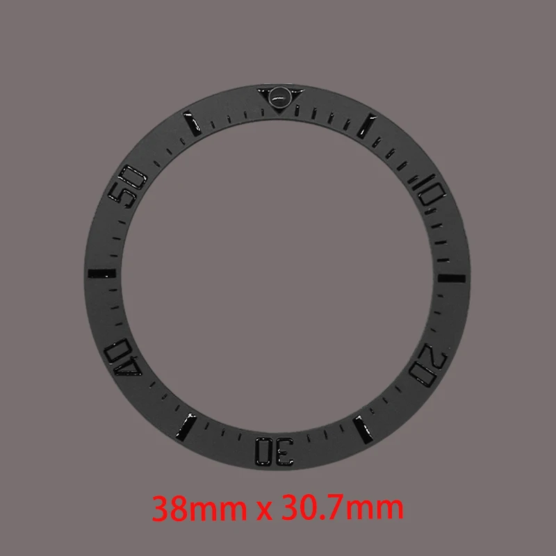 Mod 38x30.7mm Curved Matte Ceramics Watch Bezel Insert Fits SKX007 SUB GMT Seahorse Case NH36 NH35 Watch Bezel Ring Refit Parts