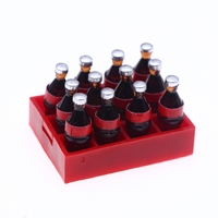 13Pcs/Set Dollhouse Miniature Mini coke Bottles Drinks Cola Basket Tray Model Kits Kitchen Food Play Scene Decoration Accessorie