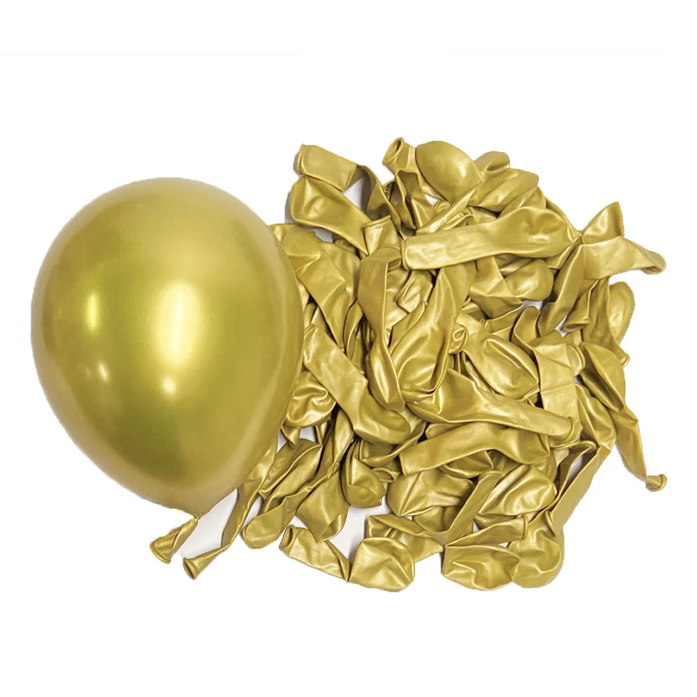 50/100 Stuks Metalen Ballonnen 5/10/12/18 inch Rose Goud Metalli Zilver Chroom Goud latex Ballonnen Verjaardagen Bruiloft Kerst Decor