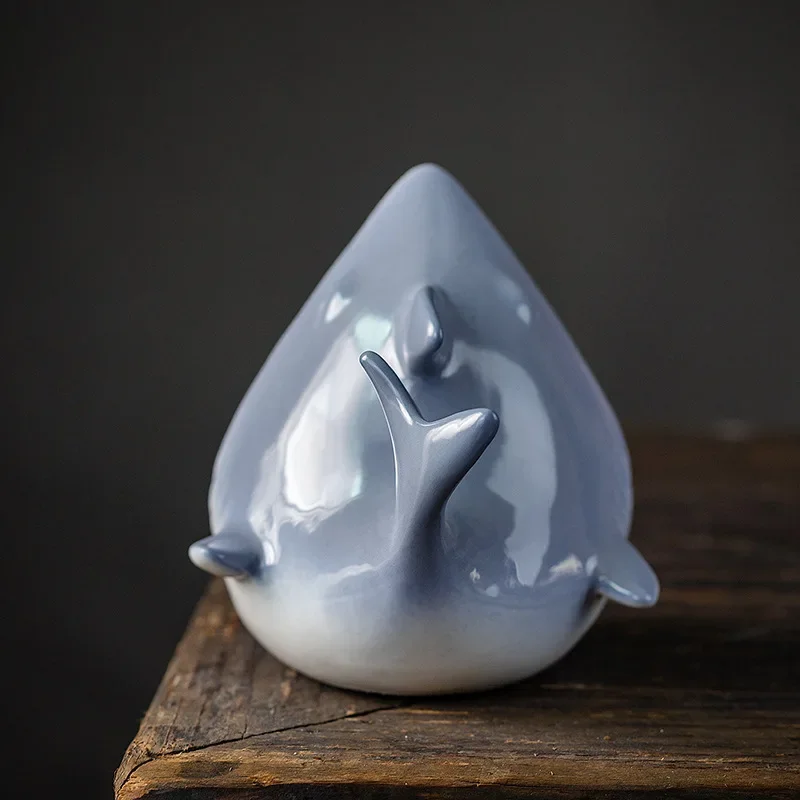 Creative Ceramics Shark Storage Ashtray Crafts Living Room Entrance Office Decoration Accessories Car Ashtray Gift For Boyfriend