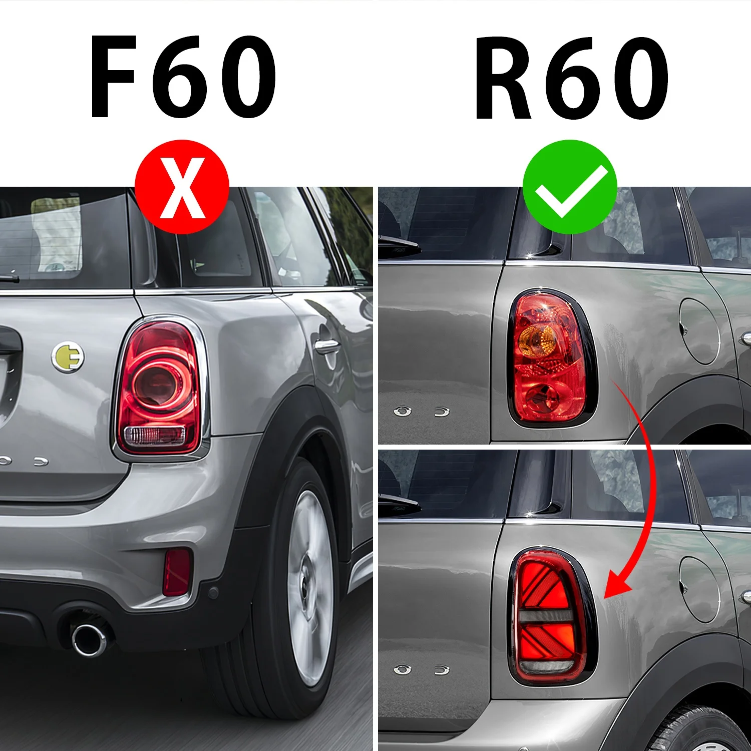 Archaic Mini Rear Lights LED Sequential Turning 2010-2016 John Cooper works Tail lights For  Mini Countryman R60